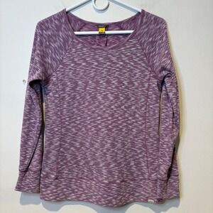 Eddie Bauer Womens Long sleeve Heathered Purple Top Shirt Hiking‎ Outdoors Sz XS